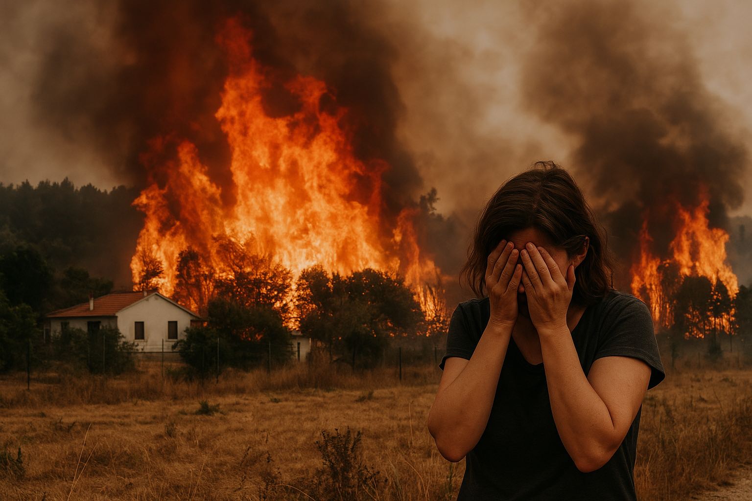 Incendio en un monte